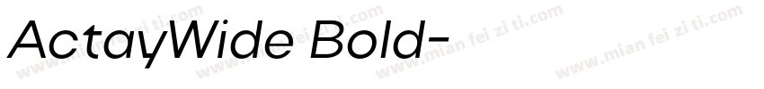 ActayWide Bold字体转换